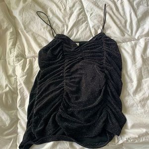 Sparkly ruffled tank